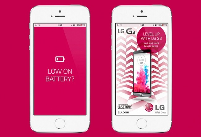 Des publicités mobiles de LG