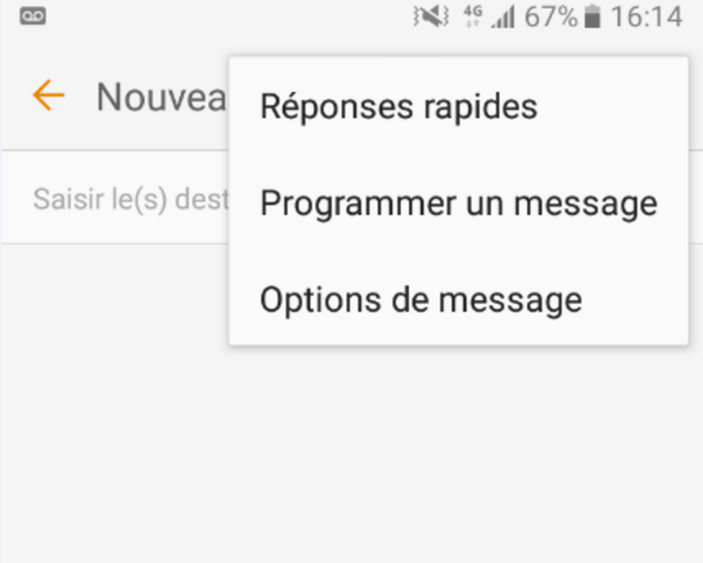 programmer message sur android