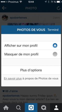 Supprimer votre identification d’une photo Instagram