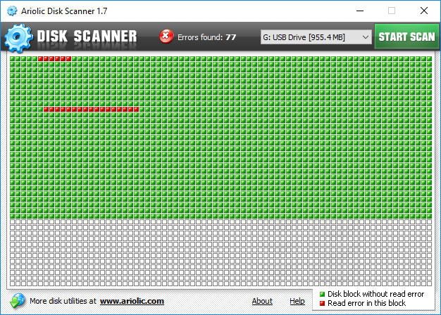 Ariolic Disk Scanner Les meilleurs logiciels gratuits de réparation de disque dur