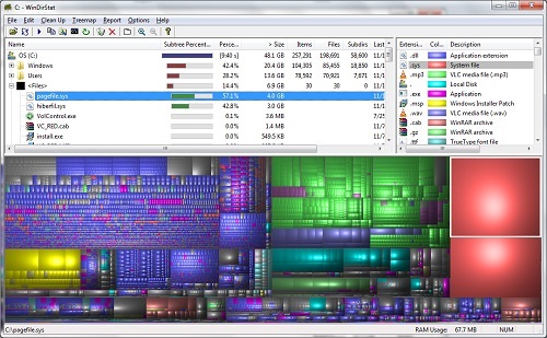 WinDirStat Les meilleurs logiciels gratuits de réparation de disque dur