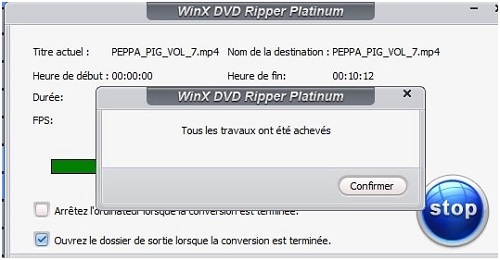 WinX DVD Ripper Platinum Fin de l’opération 2