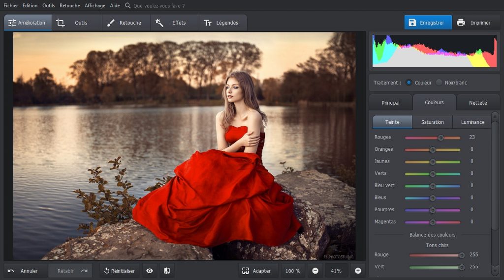 PhotoWorks Tester les couleurs