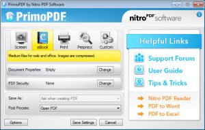 PrimoPDF logiciels pour convertir un fichier en PDF
