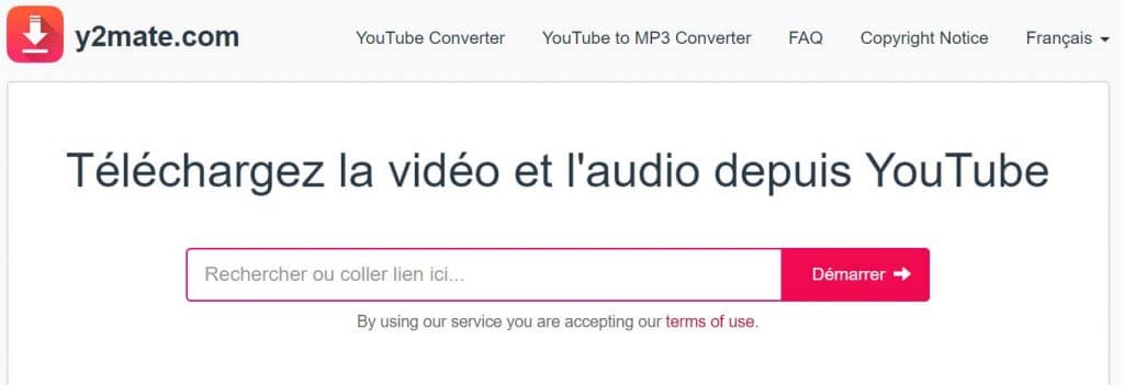 Y2Mate récupérer des vidéos sur youtube