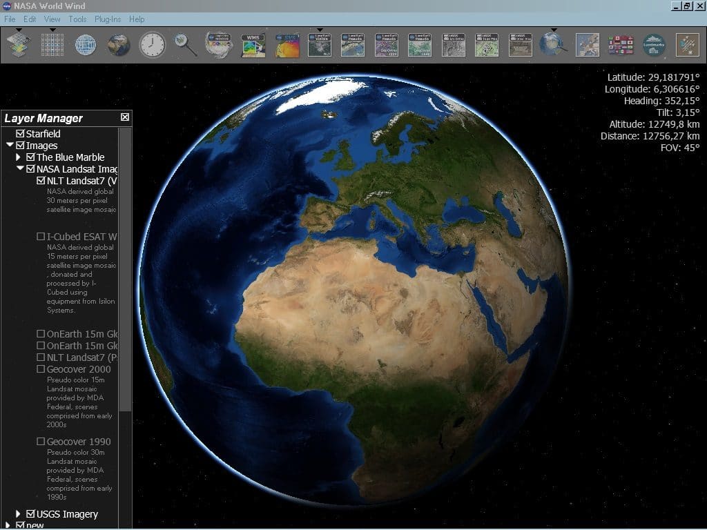 nasa world wind web label