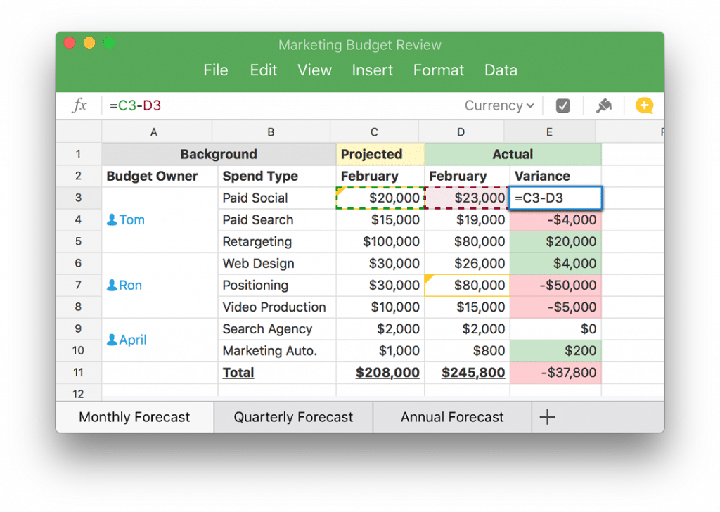 Quip alternative Excel