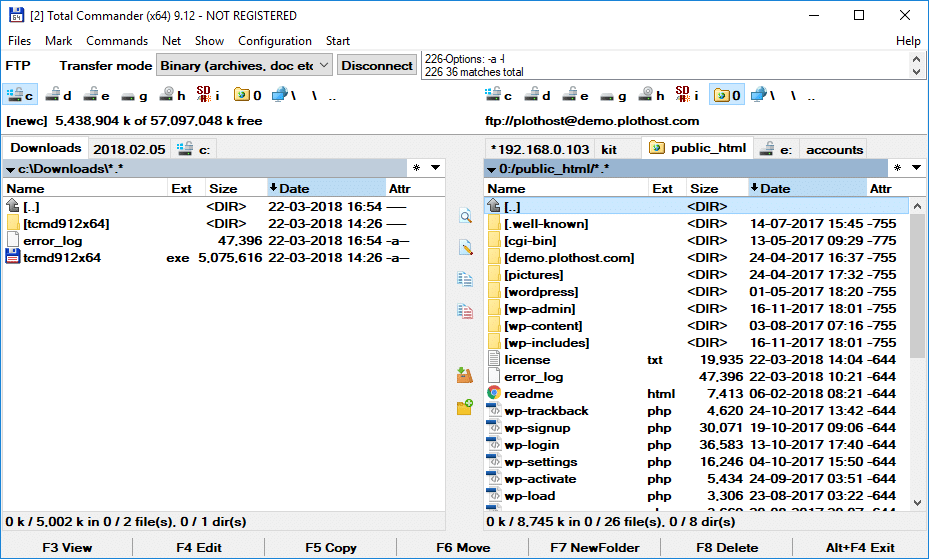 Total commander alternatives to FileZilla for Windows