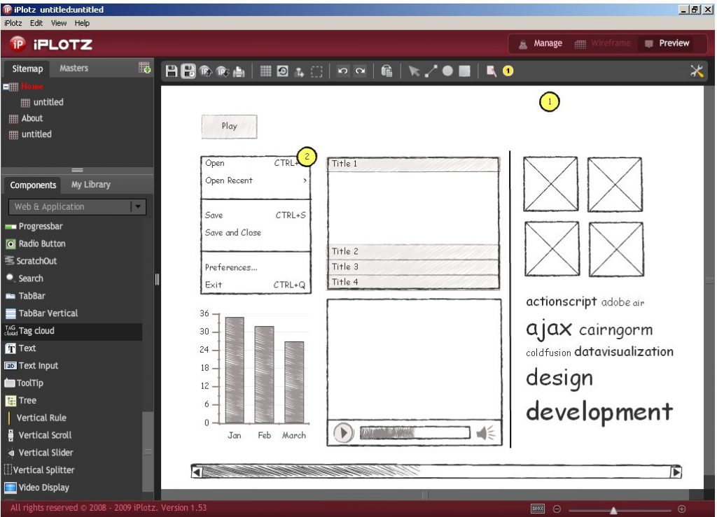 iPlotz réaliser wireframe