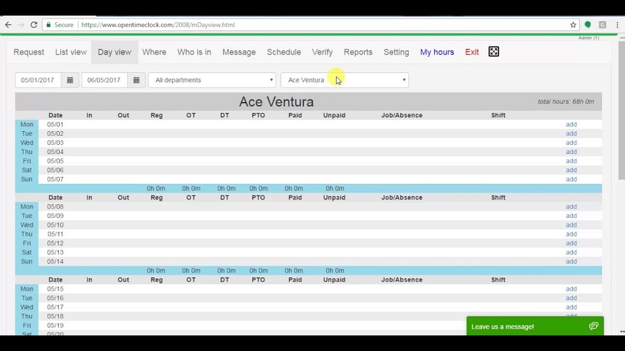 Open Time Clock logiciel de pointage gratuit