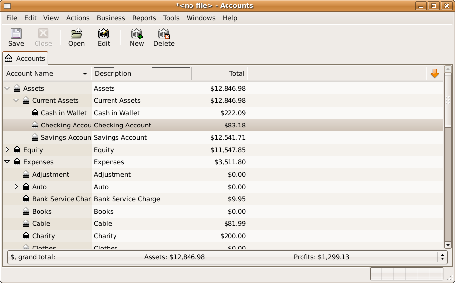 Gnucash free accounting management software