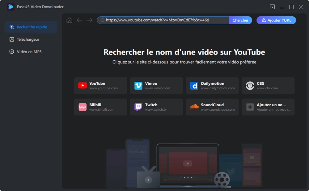 EaseUS Video Downloader logiciel téléchargement vidéo