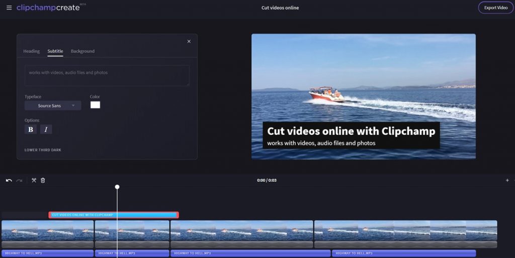 Clipchamp compresser une vidéo en ligne pour envoyer par mail