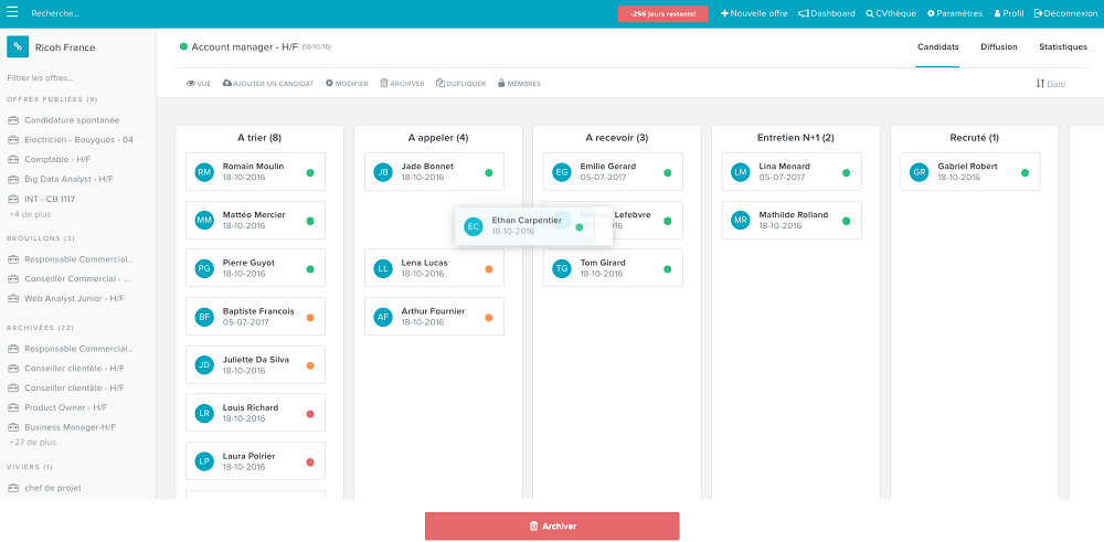 Flatchr logiciel analyse cv gratuit