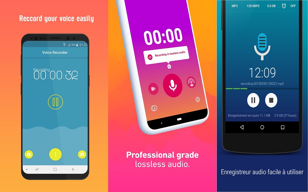 applications d’enregistreur vocal pour iOS et Android