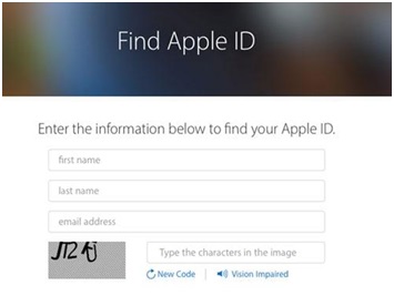 Réinitialiser iPhone sans mot de passe iCloud sur le site Trouver l'Apple ID