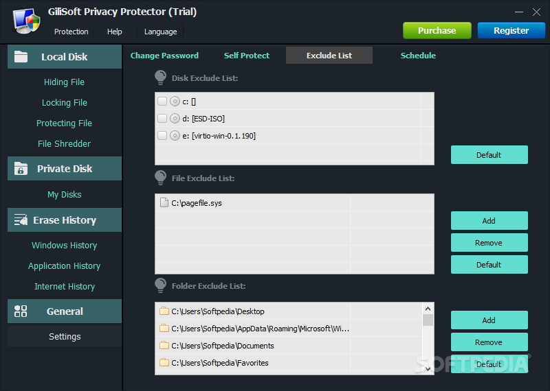 Gilisoft Privacy Protector logiciel pour protéger un dossier par mot de passe